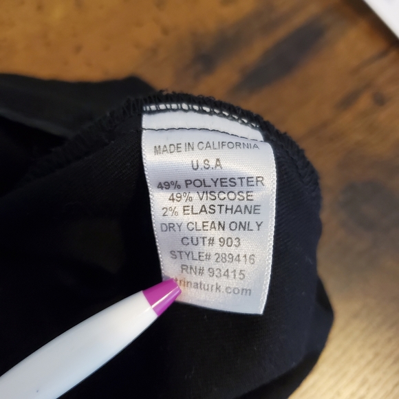 Trina Turk Black Wide Leg Pants Sz 8 - Picture 4 of 4